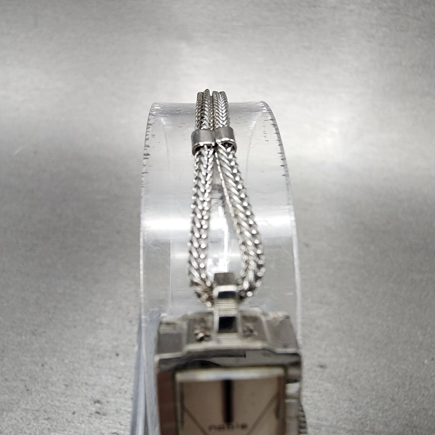 Citizen Noble Tank Watch Women 11mm White Dial White Gold plated Manual Wind Run4