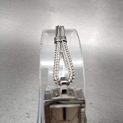 Citizen Noble Tank Watch Women 11mm White Dial White Gold plated Manual Wind Run4