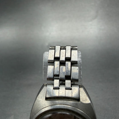 Seiko Maticlady Watch Women 23mm Silver Dial Silver Tone Date 2517-0211 Runs4