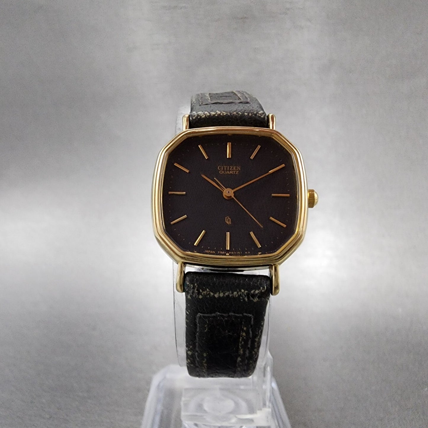Citizen CQ Watch Women 23mm Black Dial Gold Tone Octagon 2931291603 New Battery5