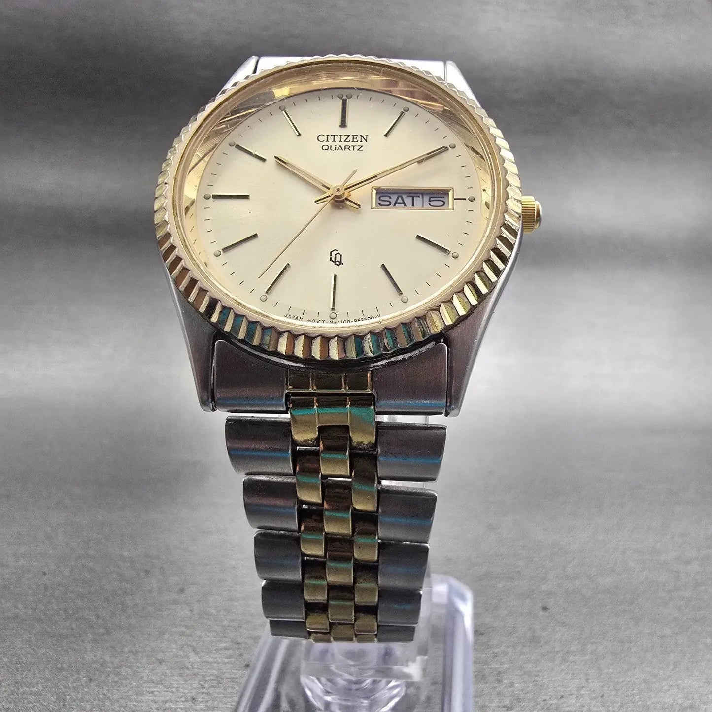 Citizen President Watch Men 35mm Champagne Dial Two Tone Daydate New Battery5