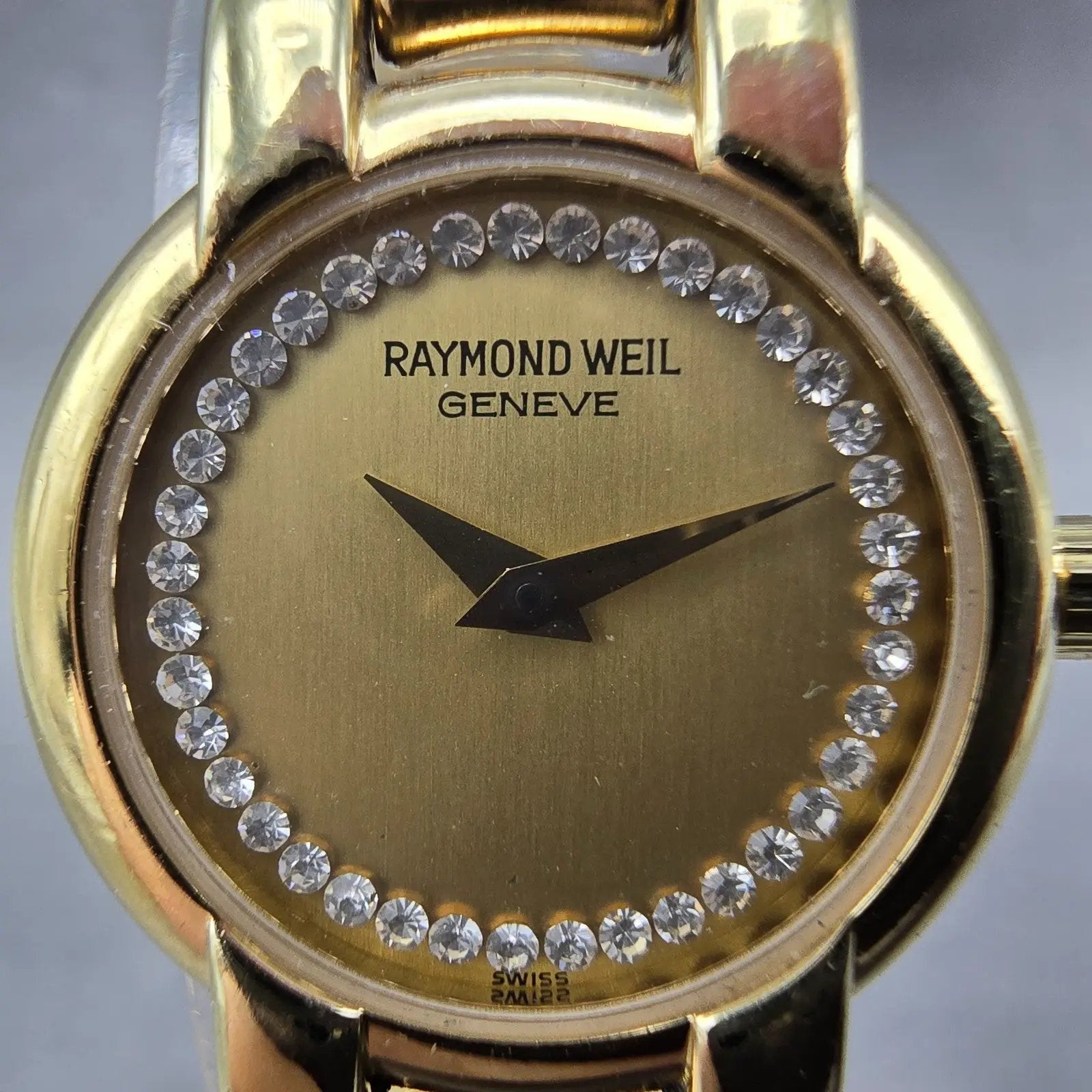 Raymond Weil Watch Women 21mm Champagne Dial Gold Plated Round 3740-1 NewBattery1