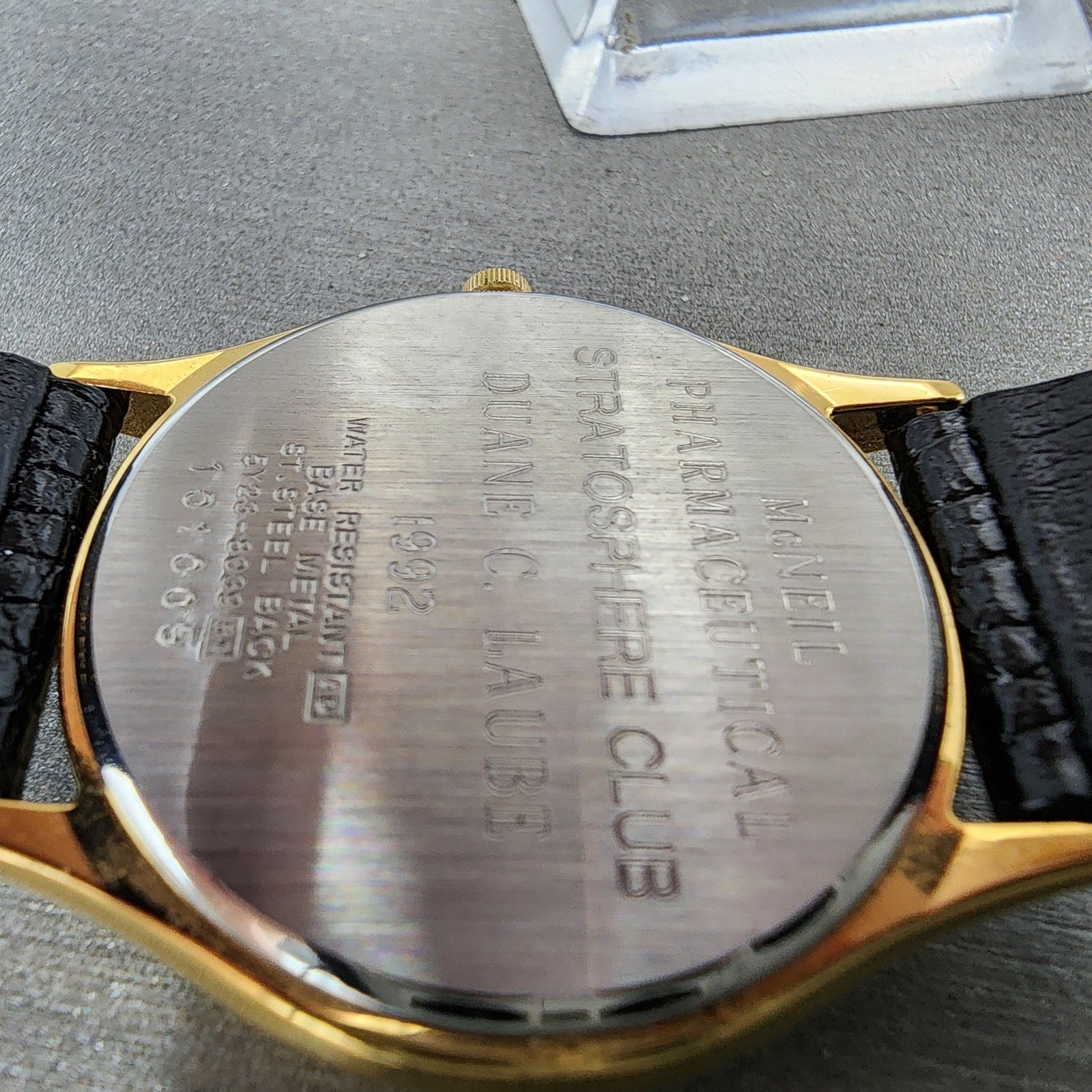 Seiko Watch Men 34mm Champagne Dial Gold Tone Daydate Round New Battery A1239
