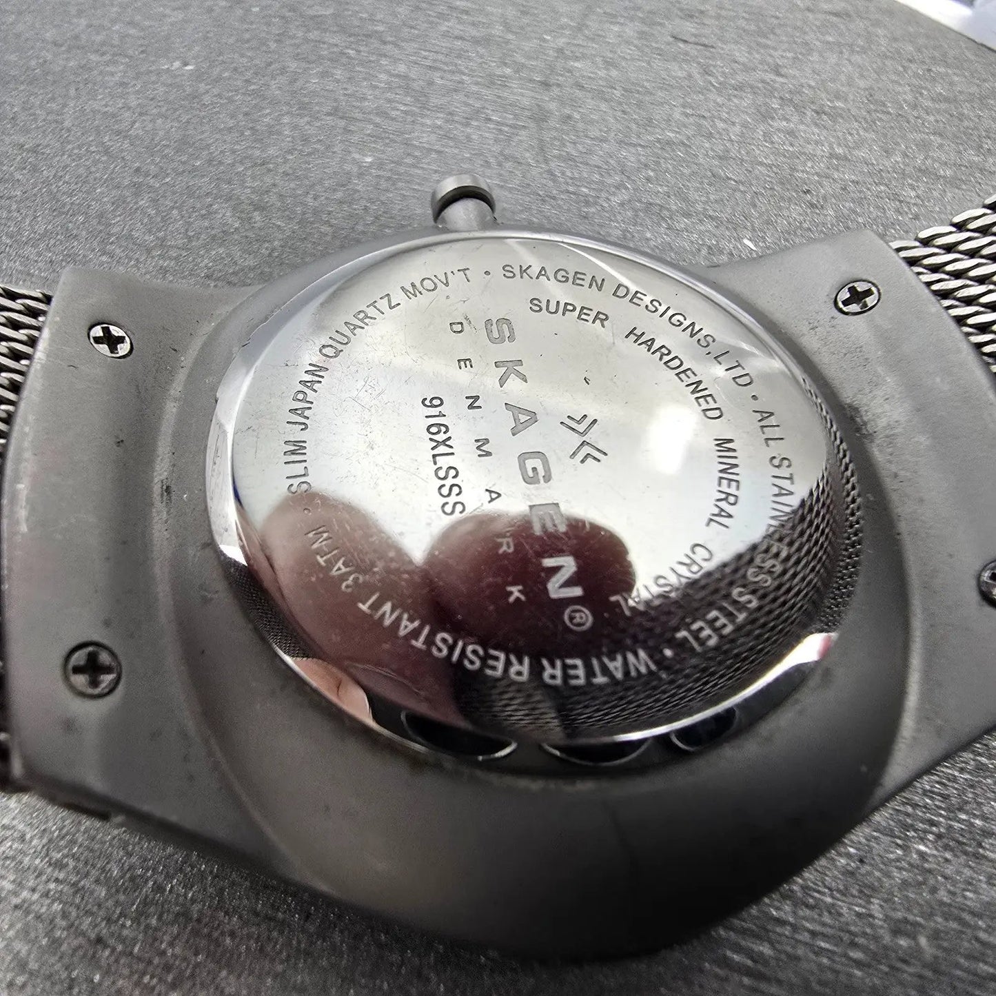Skagen Watch Men 38mm Silver Dial Silver Tone Round 916XLSSS PARTS Small Seconds10