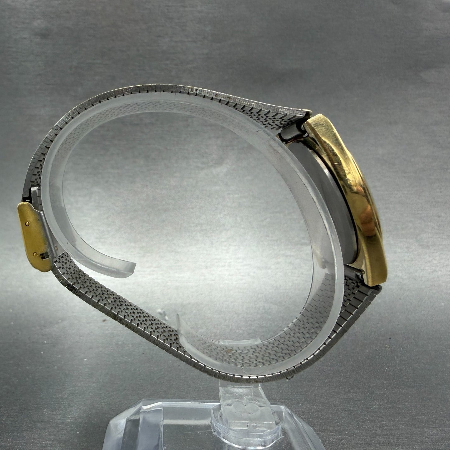 Seiko Watch Unisex 30mm Silver Dial Gold Tone Oval 3421-5269 New Battery Vintage8