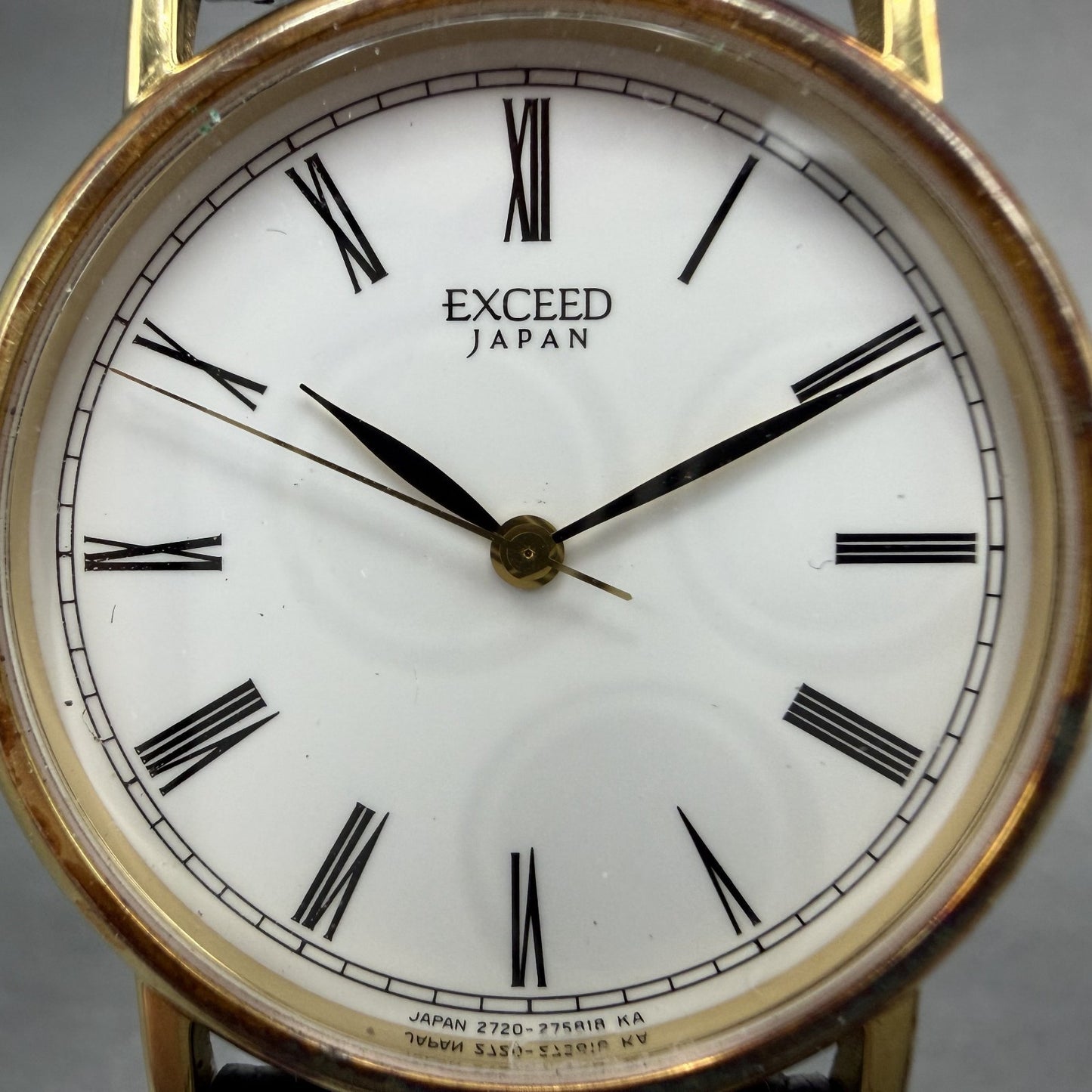 Citizen Exceed Watch Men 32mm White Dial Gold Tone Round 2730-273532 New Batt1