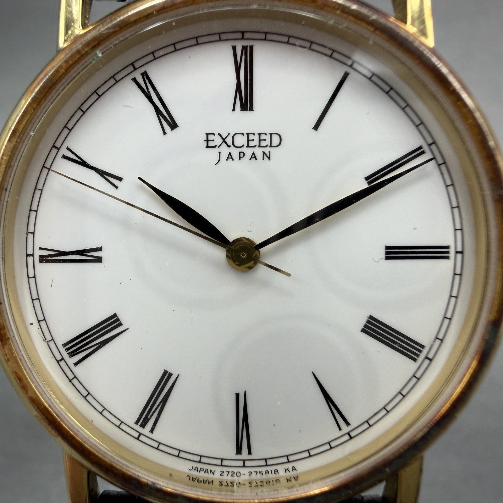 Citizen Exceed Watch Men 32mm White Dial Gold Tone Round 2730-273532 New Batt1