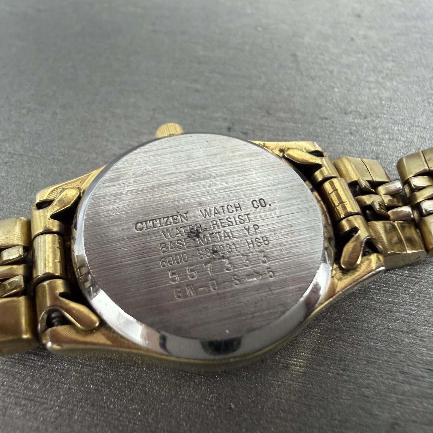 Citizen CQ Watch Women 23mm Black Dial Gold Tone Daydate 6000-S38231 NewBatteryA9