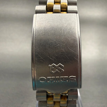 Seiko President Watch Men 35mm Gold Dial Two Tone Daydate 5Y23-8A60 New Battery7