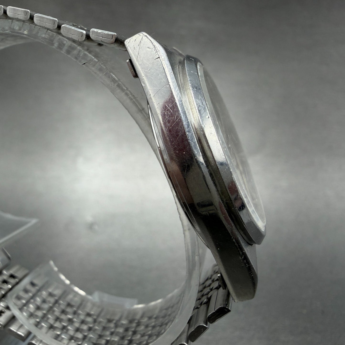 Orient Swimmer Watch Unisex 32mm Silver Dial Silver Tone Date Round New Battery3