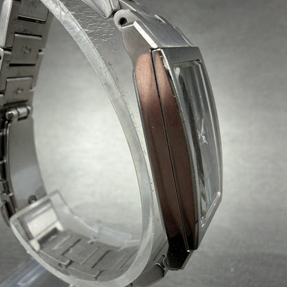 Citizen XC Tank Watch Men 16mm Gray Dial Silver Tone Rectangle 5431-T003982 Runs3