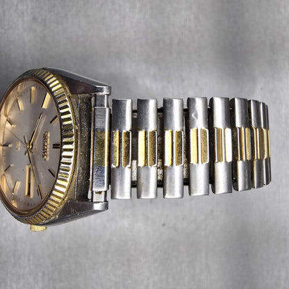 Seiko President Watch Men 36mm Silver Dial Two Tone Daydate 5Y23-8A69 New Batt4