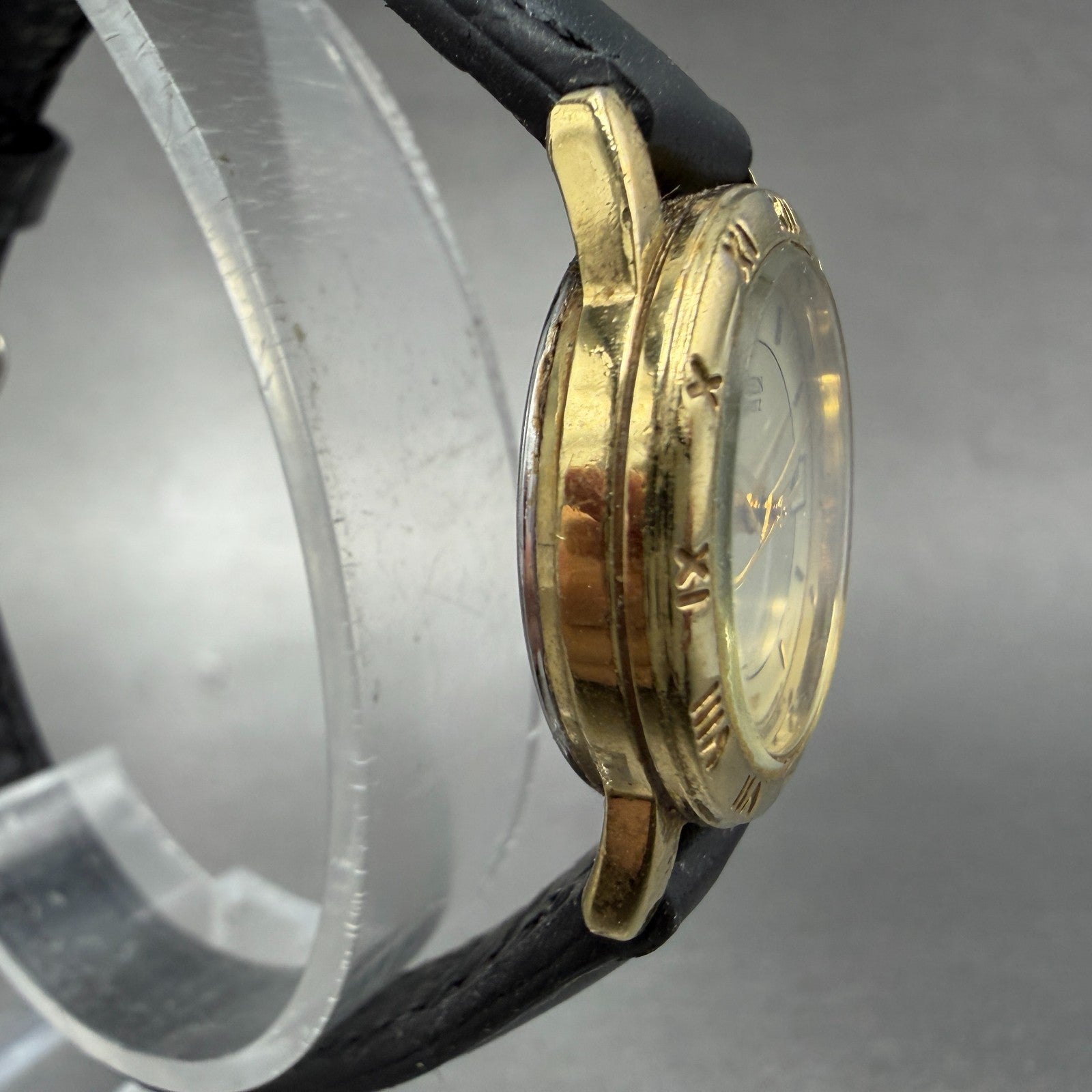 Citizen Watch Women 24mm Champagne Dial Gold Tone Date 1012-K13131 New Battery 93