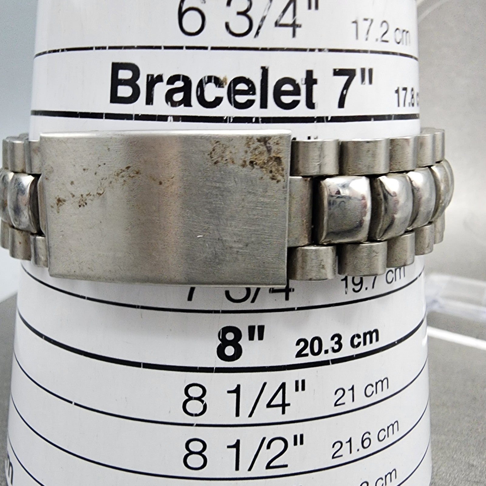 ALBA Dive Watch Men 41mm White Dial Silver Tone Daydate Round V7438B60 PARTS12