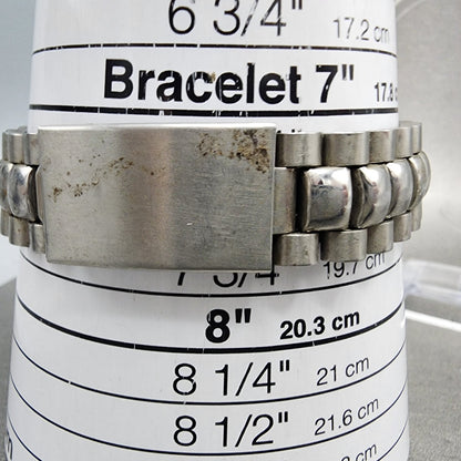 ALBA Dive Watch Men 41mm White Dial Silver Tone Daydate Round V7438B60 PARTS12