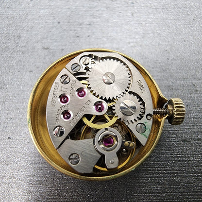 Bucherer Watch Women 19mm Silver Dial Gold Tone Manual Wind Runs Blue Bezel14