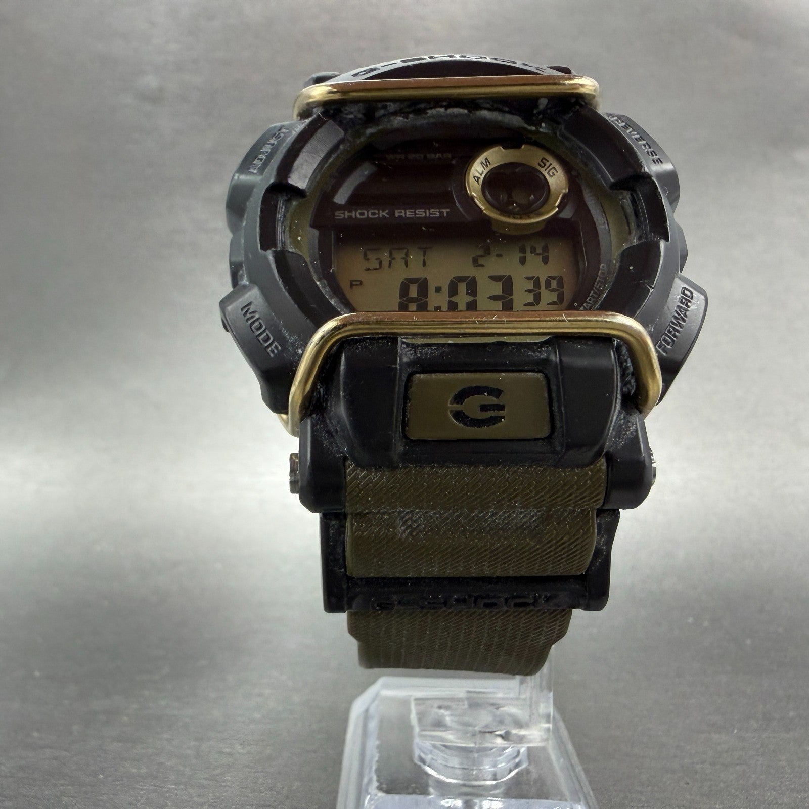 Casio G-Shock GD-400 Watch Men 48mm Digital Black Green Alarm Chrono New Battery5