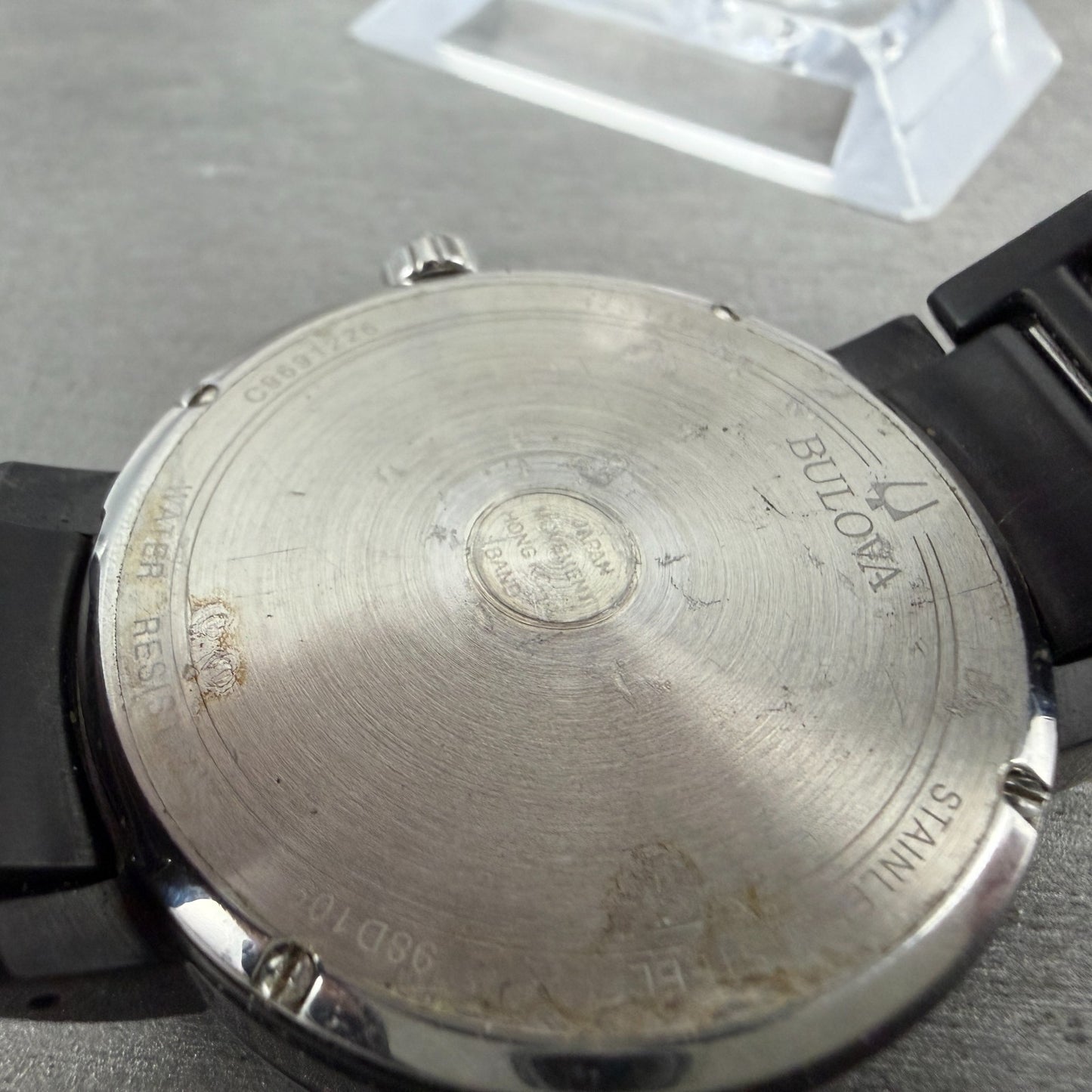 Bulova Watch Men 40mm Black Dial Black Tone Date Round 98D109 New Battery9