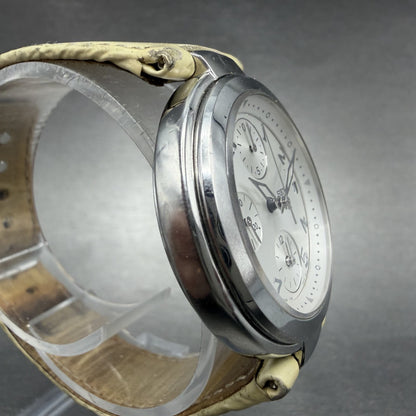 Seiko Lukia Chronograph Watch 35mm Women Silver Dial Silver Tone Date NewBattery3
