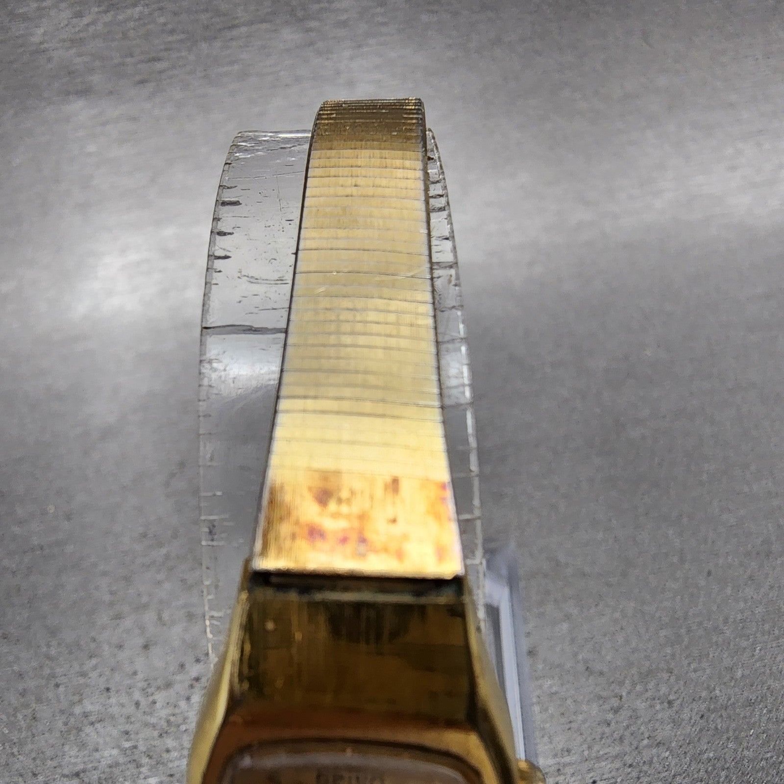 Seiko Watch Women 17mm Gold Dial Gold Tone Round 54205039 New Battery4