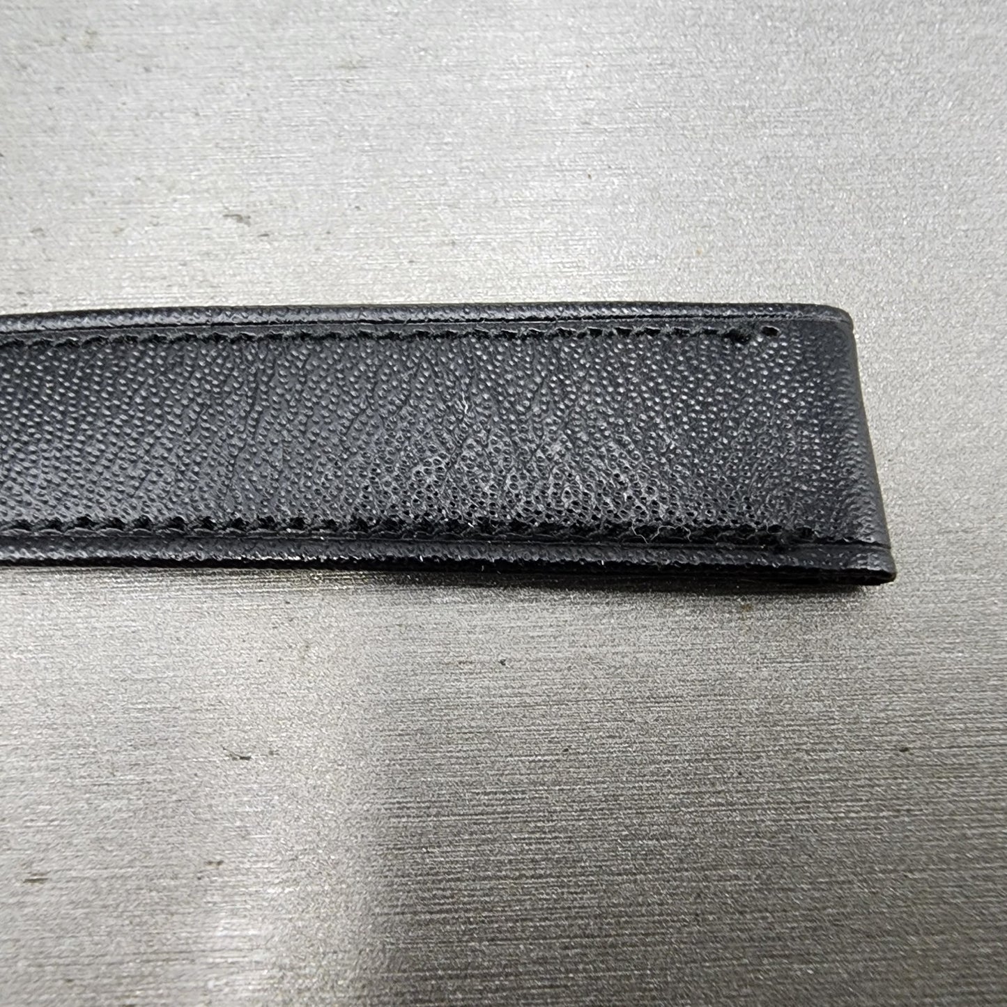 Omega Leather Watch Band 18mm Black Steel Buckle Vintage Swiss Made8