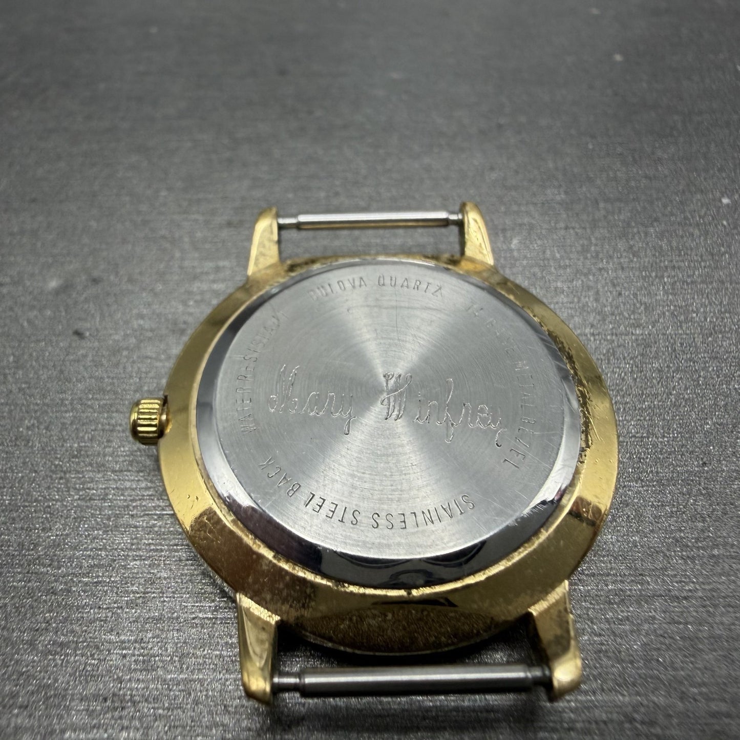 Bulova Accutron Watch Women 28mm Black Dial Gold Tone Diamond Bezel New battery12
