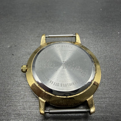 Bulova Accutron Watch Women 28mm Black Dial Gold Tone Diamond Bezel New battery12