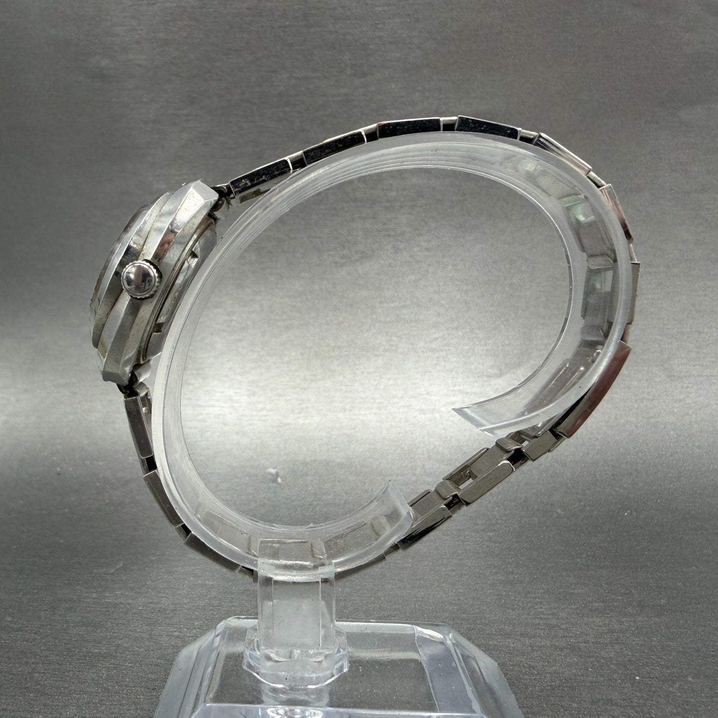 Seiko Automatic Watch Women 28mm Blue Dial Silver Tone Date 2205-0030 Runs6