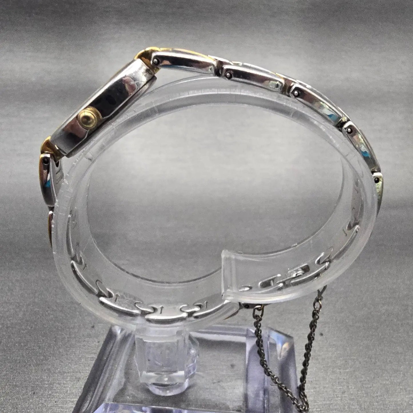 Seiko Watch Women 13mm Silver Dial Two Tone Oval 1E20-5270 New Battery Vintage6