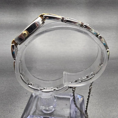 Seiko Watch Women 13mm Silver Dial Two Tone Oval 1E20-5270 New Battery Vintage6