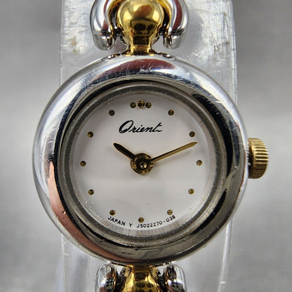 Orient Watch Women 16mm White Dial Two Tone Round J5022700CS New Battery1
