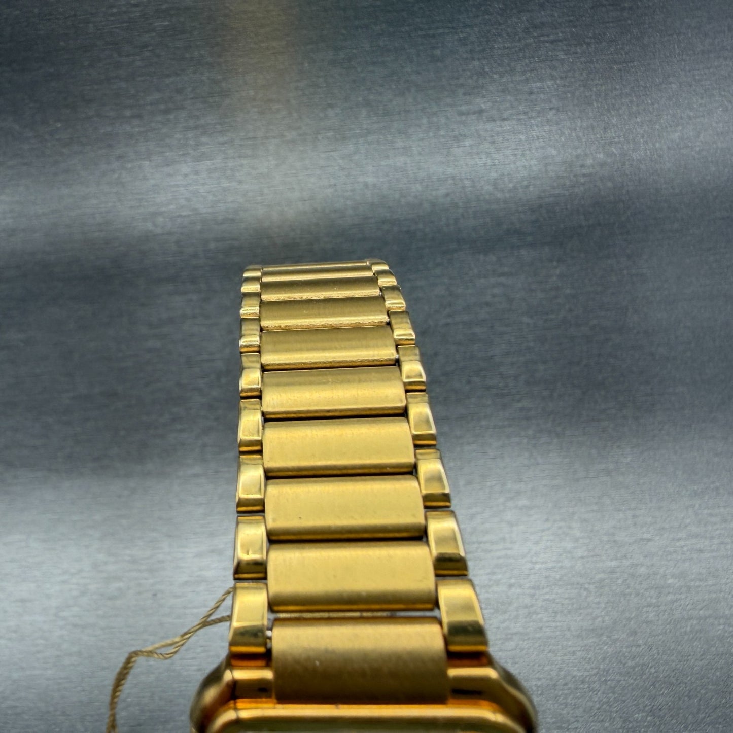 Citizen Tank Watch Men 24mm Gold Dial Gold Tone Rectangle 3620364365 NOS PARTS5