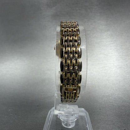 Seiko Exceline Watch Women 21mm White Dial Gold Tone Round 4N20-0640 New Batt7
