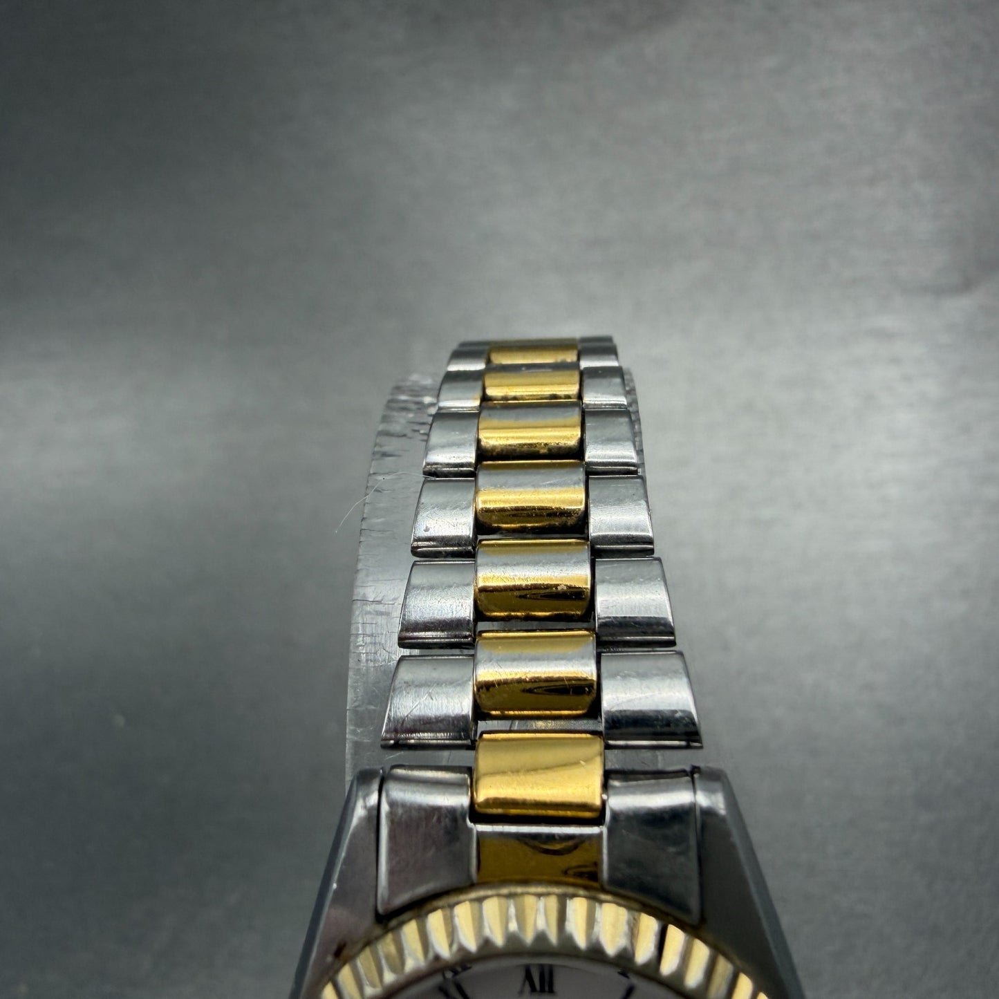 Seiko SQ Watch Women 24mm White Dial Two Tone Daydate Round 3E23-0A60 New Batt4