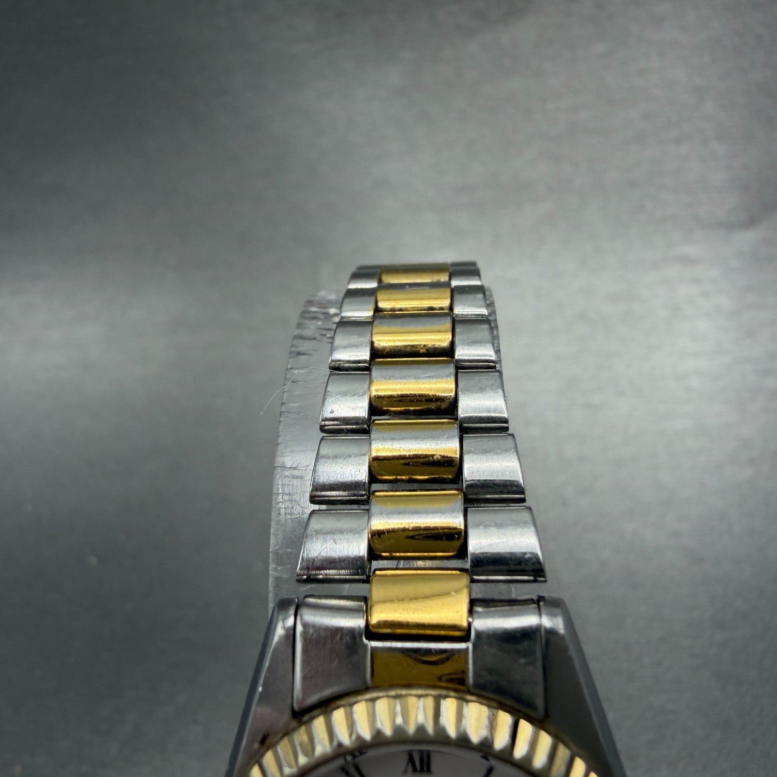 Seiko SQ Watch Women 24mm White Dial Two Tone Daydate Round 3E23-0A60 New Batt4