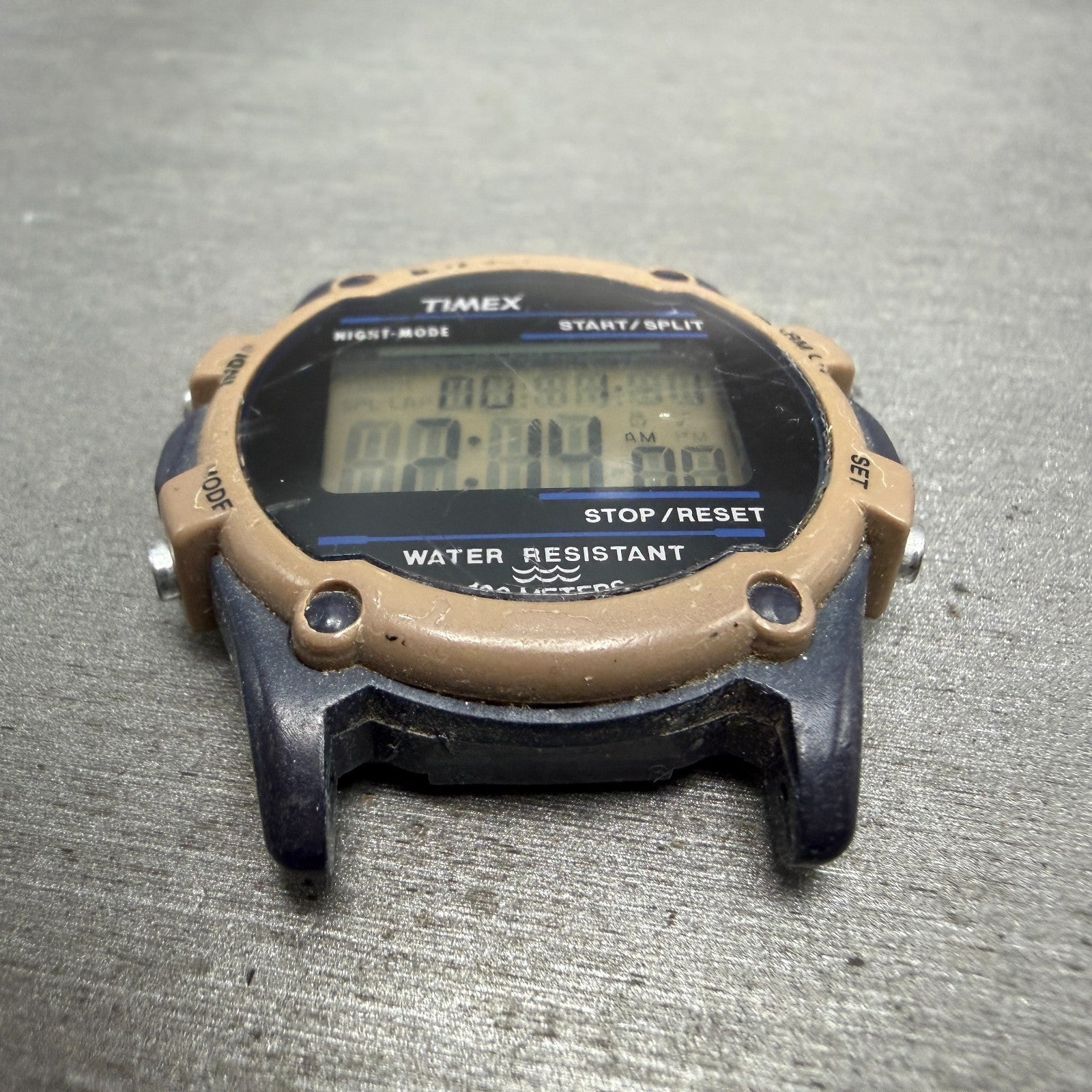 Timex Expedition Watch Men 38mm Digital Brown Black Alarm Chrono New Battery2