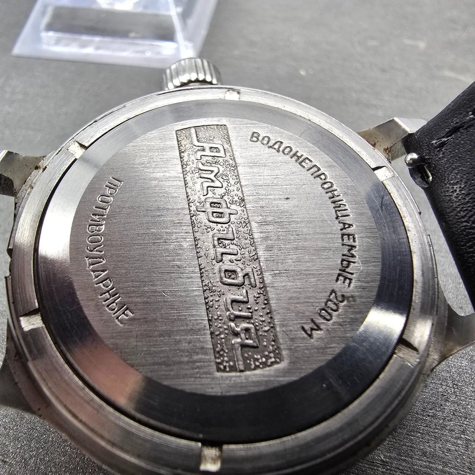 VOSTOK Komandirskie Watch Men 40mm Blue Dial Silver Tone Manual Wind Runs VTG10