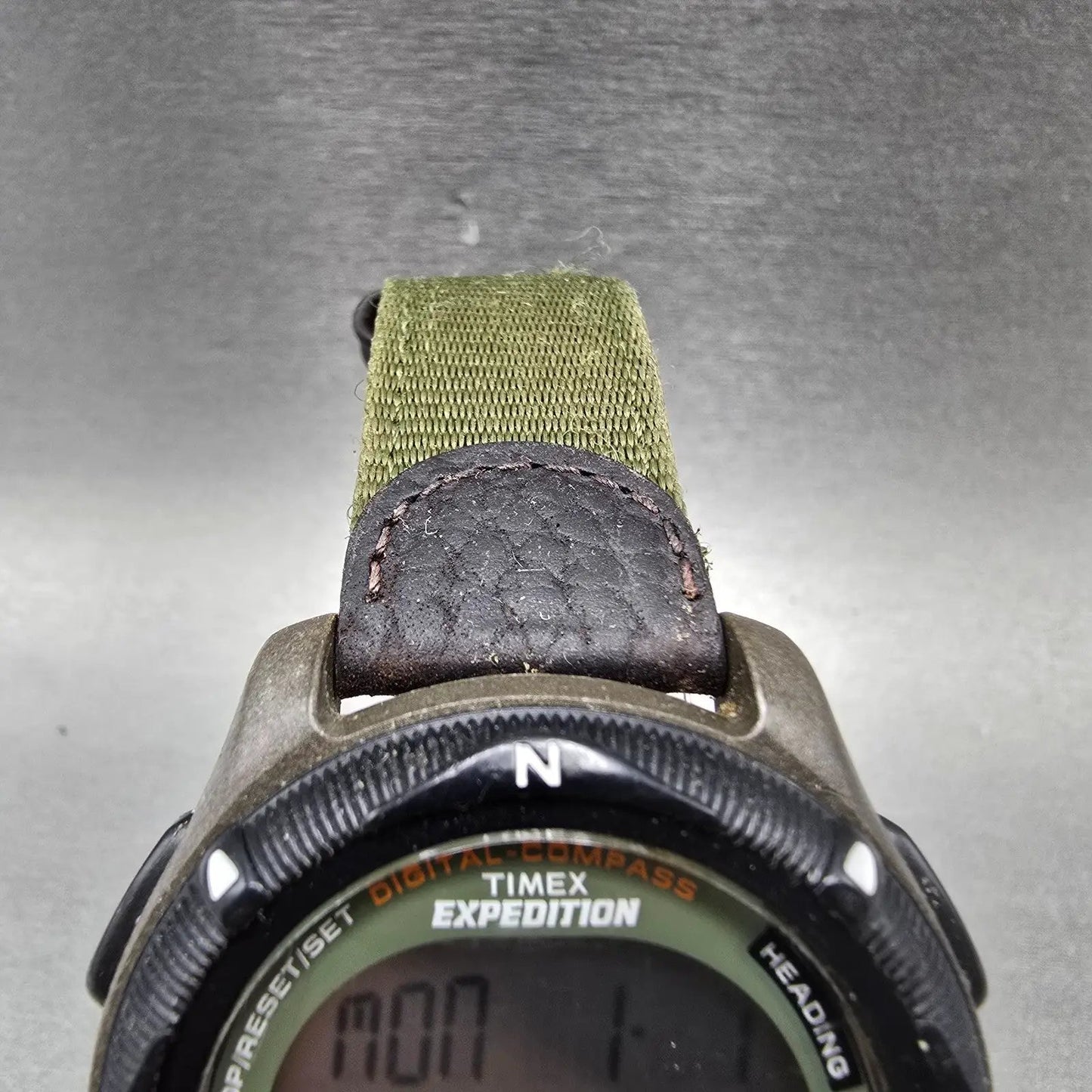 Timex Expedition Watch Men 43mm Brown Green Alarm Chronograph Compass New Batt4