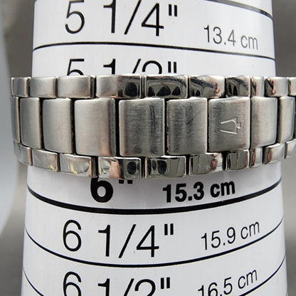 Bulova Marinestar Watch Women 25mm MOP Dial Stainless Steel Date Round New Batt10