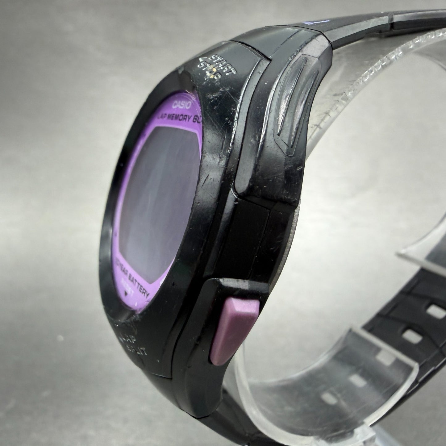 Casio PHYS STR-300 Watch Women 36mm Digital Black Purple Alarm Chrono New Batt2
