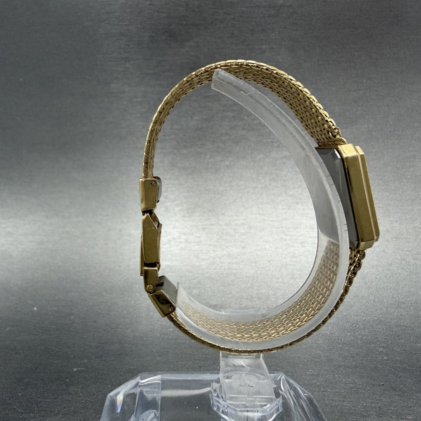 Seiko Lassale Tank Watch Women 20mm Champagne Dial Gold Tone VTG 2320-6039 PARTS9