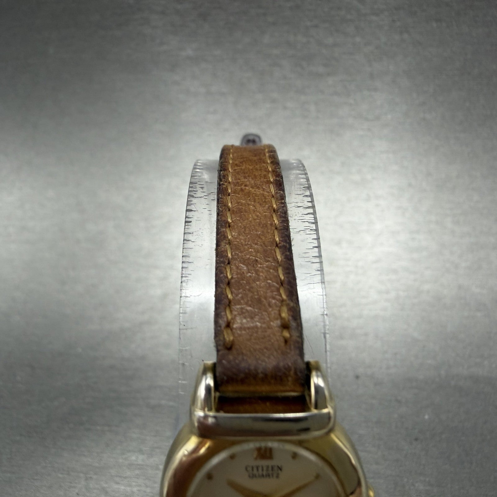 Citizen CQ Watch Women 19mm Champagne Dial Gold Tone Oval 5930-K00845 New Batt4