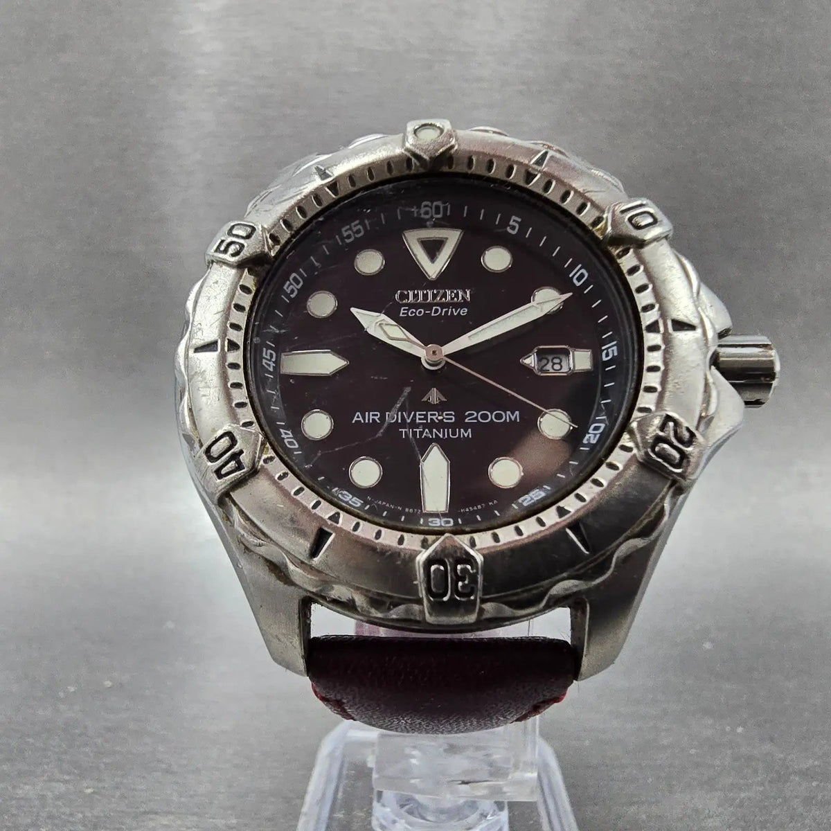 Citizen Eco-Drive Dive Watch Men 43mm Black Dial Titanium Date B872-H26035 works5