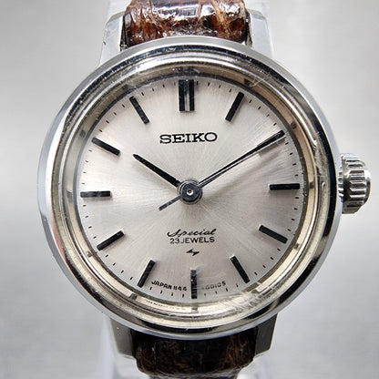Seiko Special Watch Women 21mm White Dial Silver Tone Round Manual Wind Runs1