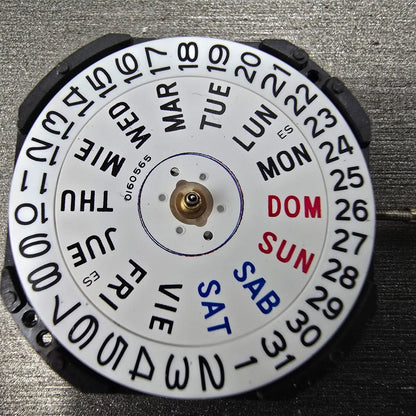 Seiko 7N43C Quartz Movement White Daydate at 3 Three Hand Runs1