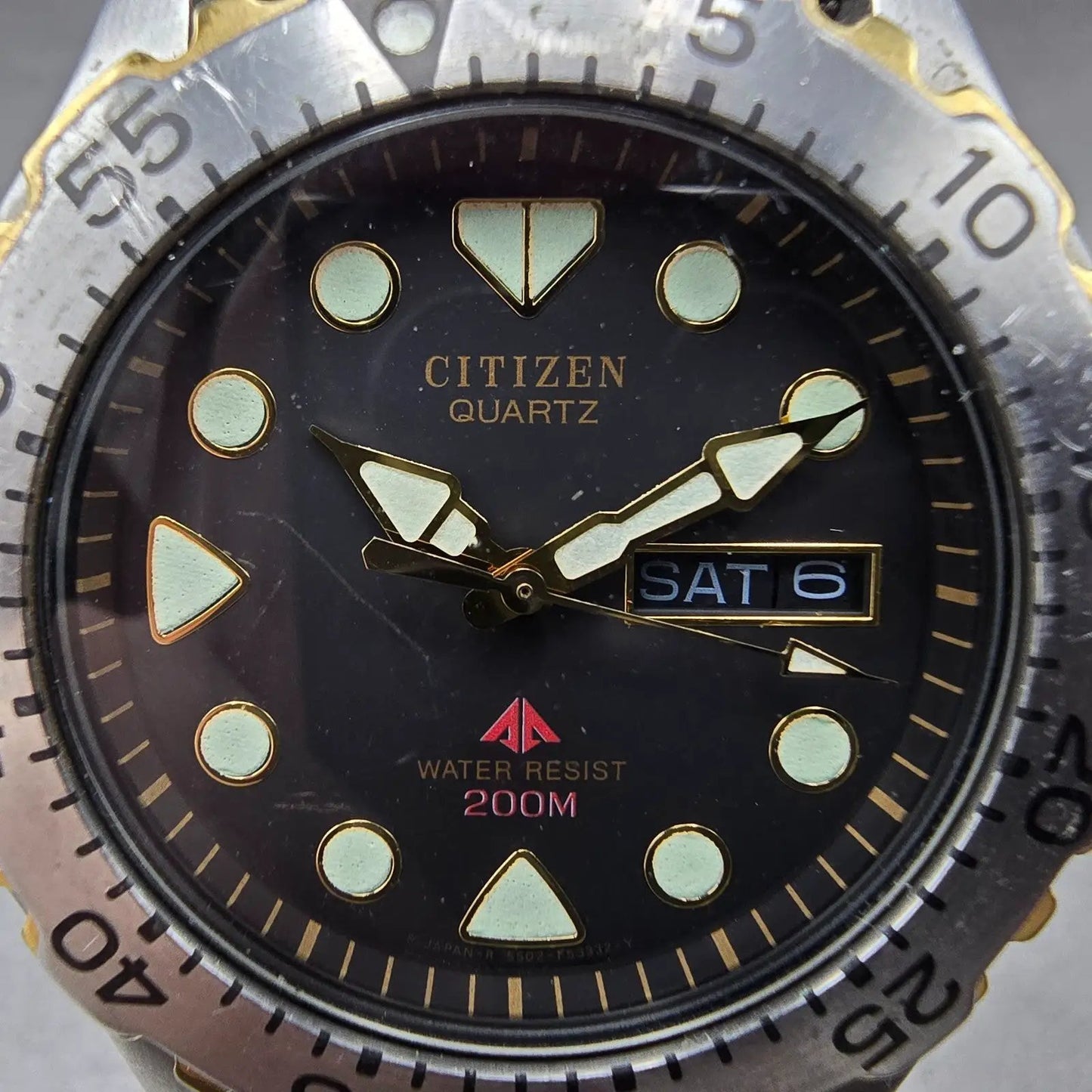 Citizen Promaster Dive Watch Men 39mm Black Dial Two Tone Daydate New Battery1