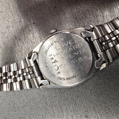 Seiko SQ Watch Women 23mm Silver Dial Silver Tone Daydate 2A23-0029 New Battery10