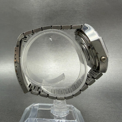 Witttnauer Polara RED LED Watch Men 35mm Silver Tone Vintage PARTS9
