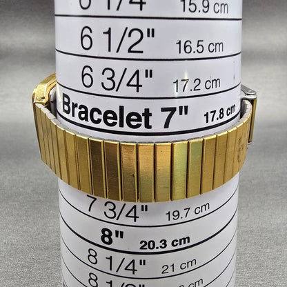 Citizen CQ Watch Men 27mm Champagne Dial Gold Tone 4031-893514 New Battery VTG9