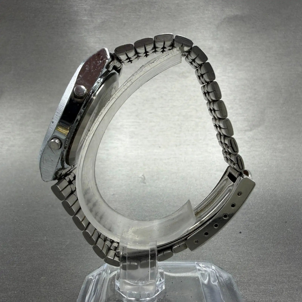 Seiko Digital Watch Men 33mm Digital Silver Octagon A904-5009 New Battery JP6
